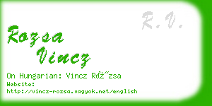 rozsa vincz business card